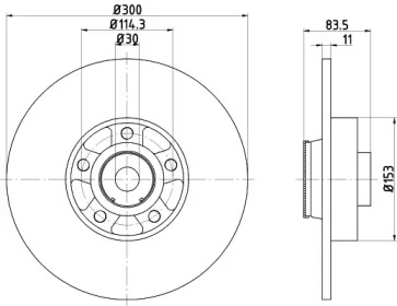 Тормозной диск (HELLA: 8DD 355 119-311)