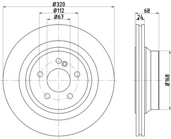 Тормозной диск (HELLA: 8DD 355 122-951)