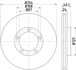 Тормозной диск (HELLA: 8DD 355 117-381)