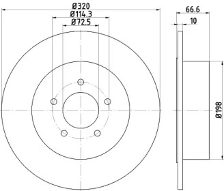 Тормозной диск (HELLA: 8DD 355 117-411)