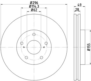 Тормозной диск (HELLA: 8DD 355 117-431)