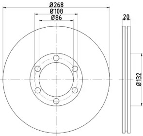 Тормозной диск (HELLA: 8DD 355 117-671)