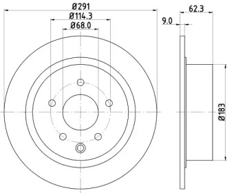 Тормозной диск (HELLA: 8DD 355 122-421)