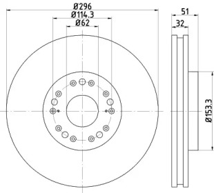 Тормозной диск (HELLA: 8DD 355 119-381)