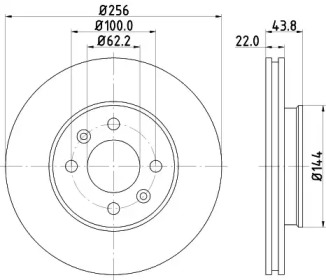 Тормозной диск (HELLA: 8DD 355 117-981)