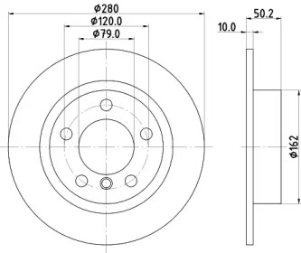 Тормозной диск (HELLA: 8DD 355 123-001)