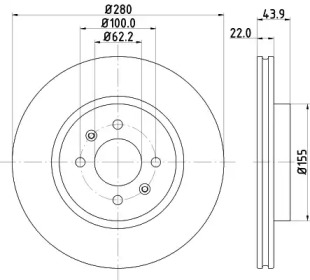 Тормозной диск (HELLA: 8DD 355 118-251)