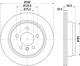 Тормозной диск (HELLA: 8DD 355 122-161)