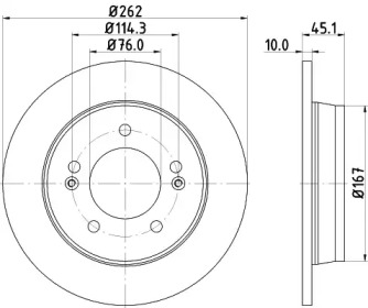 Тормозной диск (HELLA: 8DD 355 118-301)