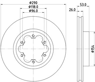 Тормозной диск (HELLA: 8DD 355 118-481)