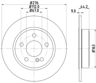 Тормозной диск (HELLA: 8DD 355 119-431)