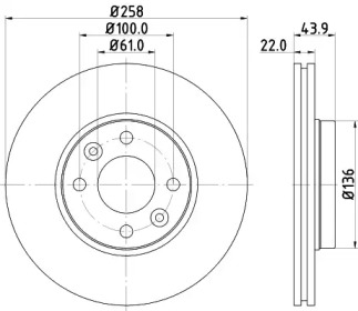 Тормозной диск (HELLA: 8DD 355 118-491)