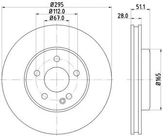 Тормозной диск (HELLA: 8DD 355 119-591)