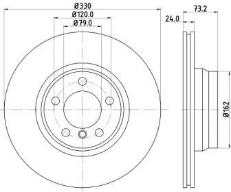 Тормозной диск (HELLA: 8DD 355 121-841)