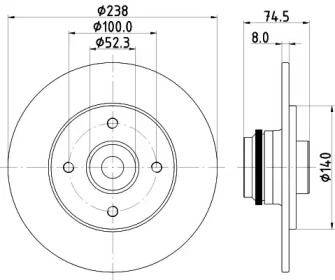 Тормозной диск (HELLA: 8DD 355 125-161)