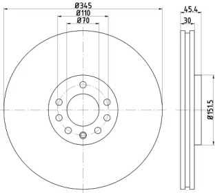 Тормозной диск (HELLA: 8DD 355 120-091)