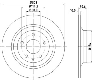 Тормозной диск (HELLA: 8DD 355 118-541)