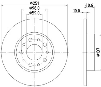 Тормозной диск (HELLA: 8DD 355 118-071)