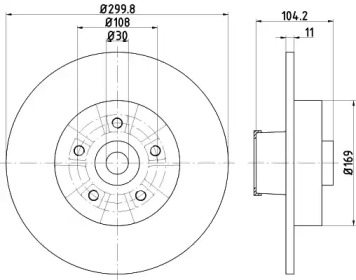 Тормозной диск (HELLA: 8DD 355 123-441)