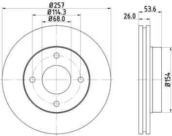 Тормозной диск (HELLA: 8DD 355 118-571)