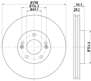 Тормозной диск (HELLA: 8DD 355 119-251)