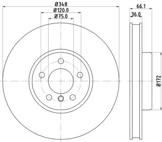 Тормозной диск (HELLA: 8DD 355 119-271)