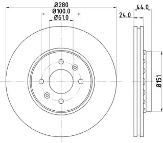 Тормозной диск (HELLA: 8DD 355 119-361)