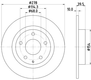 Тормозной диск (HELLA: 8DD 355 119-391)