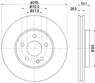 Тормозной диск (HELLA: 8DD 355 119-411)