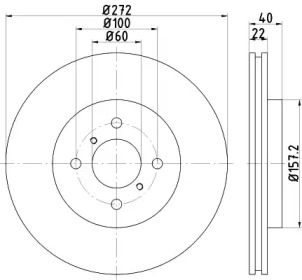 Тормозной диск (HELLA: 8DD 355 119-471)