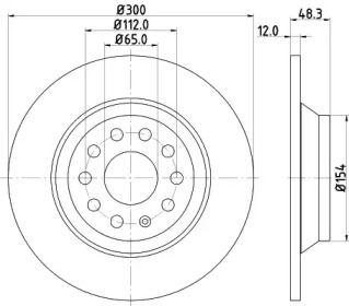 Тормозной диск (HELLA: 8DD 355 119-481)