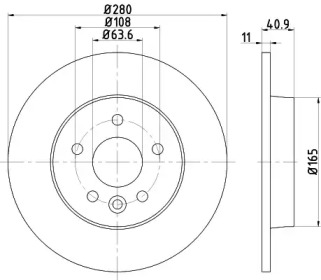 Тормозной диск (HELLA: 8DD 355 119-501)