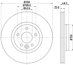 Тормозной диск (HELLA: 8DD 355 119-511)