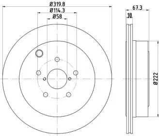 Тормозной диск (HELLA: 8DD 355 122-351)