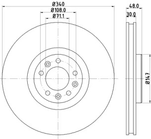 Тормозной диск (HELLA: 8DD 355 119-651)