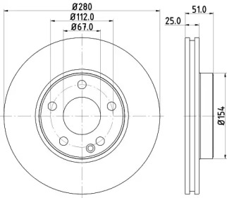 Тормозной диск (HELLA: 8DD 355 119-601)