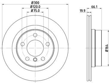 Тормозной диск (HELLA: 8DD 355 120-972)