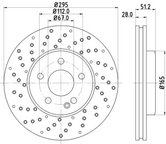 Тормозной диск (HELLA: 8DD 355 119-611)