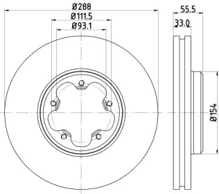 Тормозной диск (HELLA: 8DD 355 120-111)