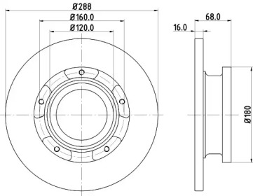 Тормозной диск (HELLA: 8DD 355 120-181)