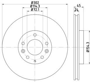 Тормозной диск (HELLA: 8DD 355 120-301)