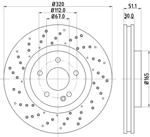 Тормозной диск (HELLA: 8DD 355 120-352)