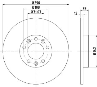 Тормозной диск (HELLA: 8DD 355 120-421)