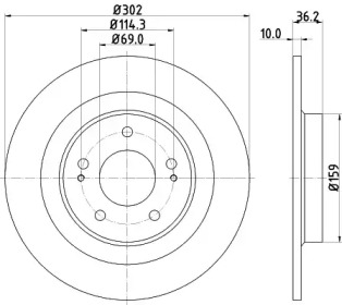 Тормозной диск (HELLA: 8DD 355 120-431)