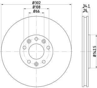 Тормозной диск (HELLA: 8DD 355 120-501)