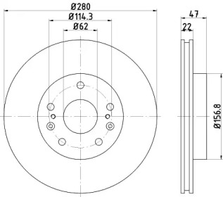 Тормозной диск (HELLA: 8DD 355 120-521)