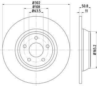 Тормозной диск (HELLA: 8DD 355 122-451)