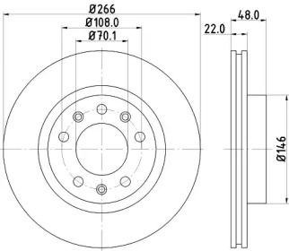 Тормозной диск (HELLA: 8DD 355 120-541)