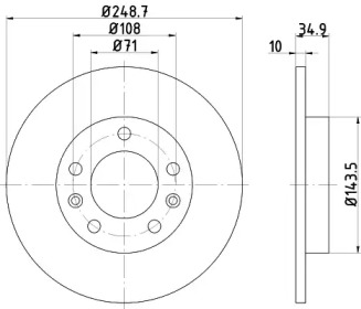 Тормозной диск (HELLA: 8DD 355 120-581)