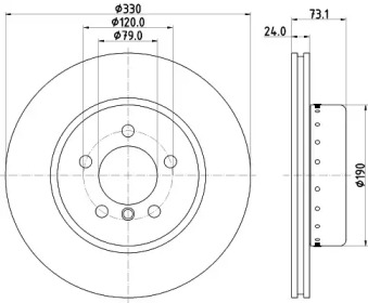 Тормозной диск (HELLA: 8DD 355 120-761)